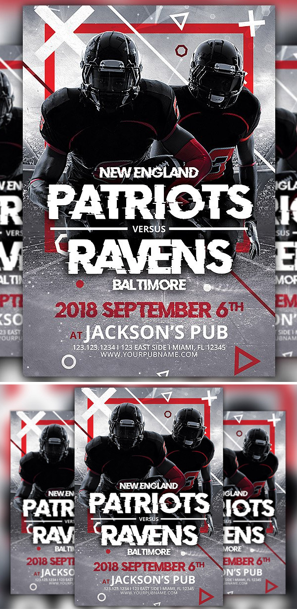 Football Game Day Flyer Template