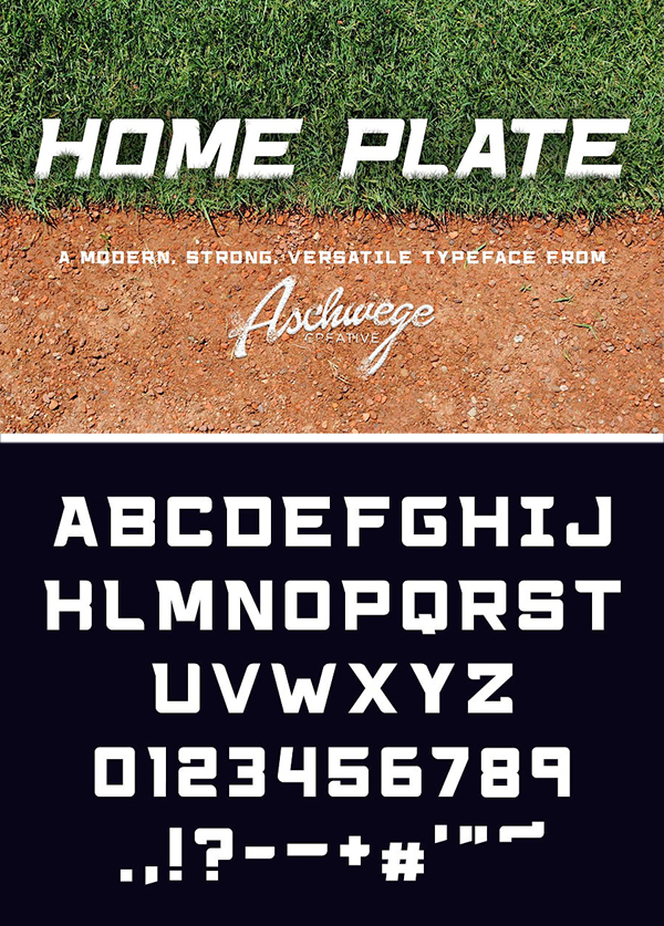 Home Plate Font