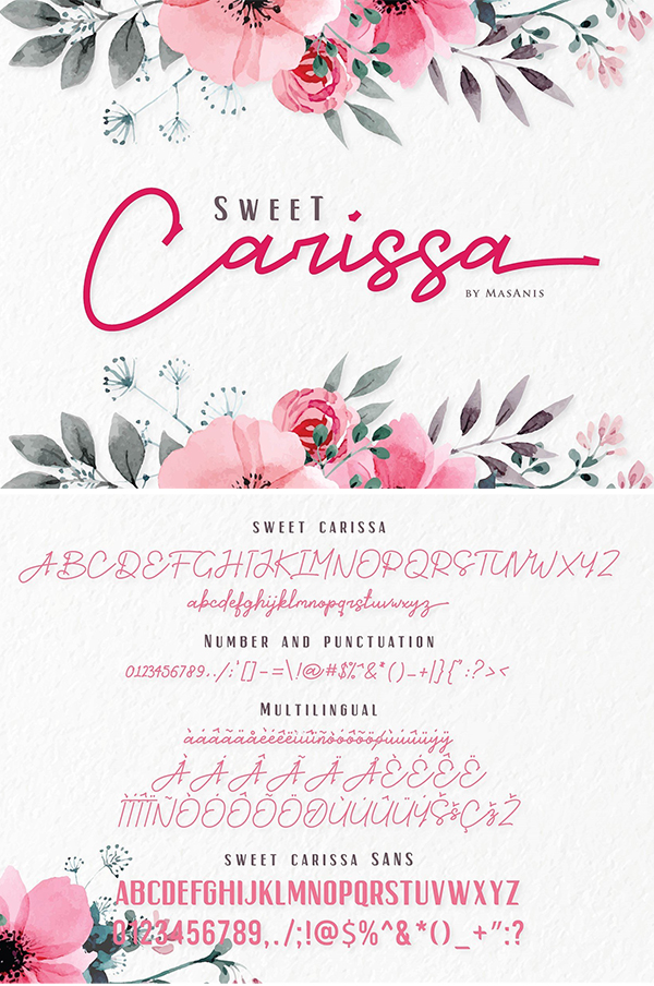 Sweet Carissa – Font Duo