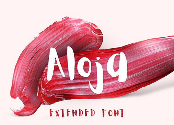Awesome Aloja Brush Font For Designers