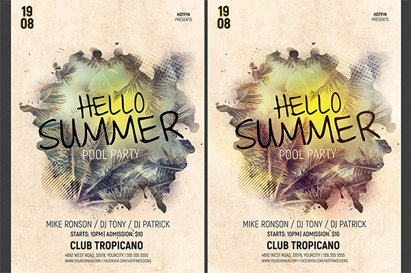 Summer Party Flyer Template Design