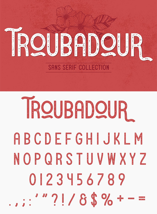 Troubadour | A Stylish Sans Serif