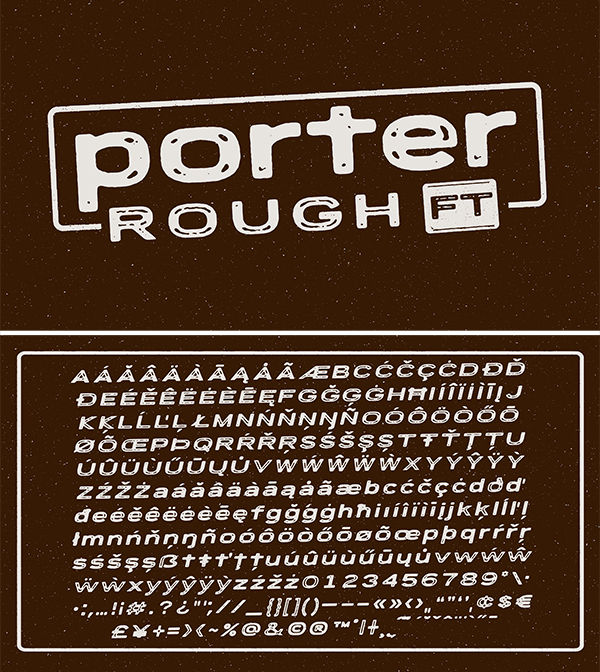 Porter Rough FT - Vintage Font