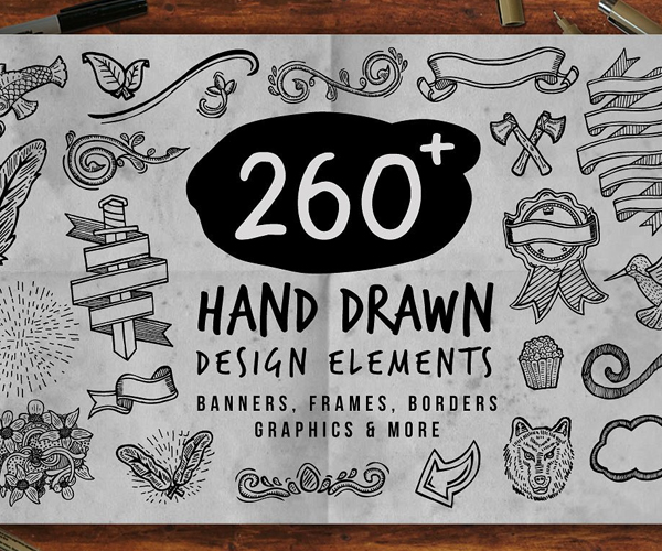 creative+hand+drawn+elements