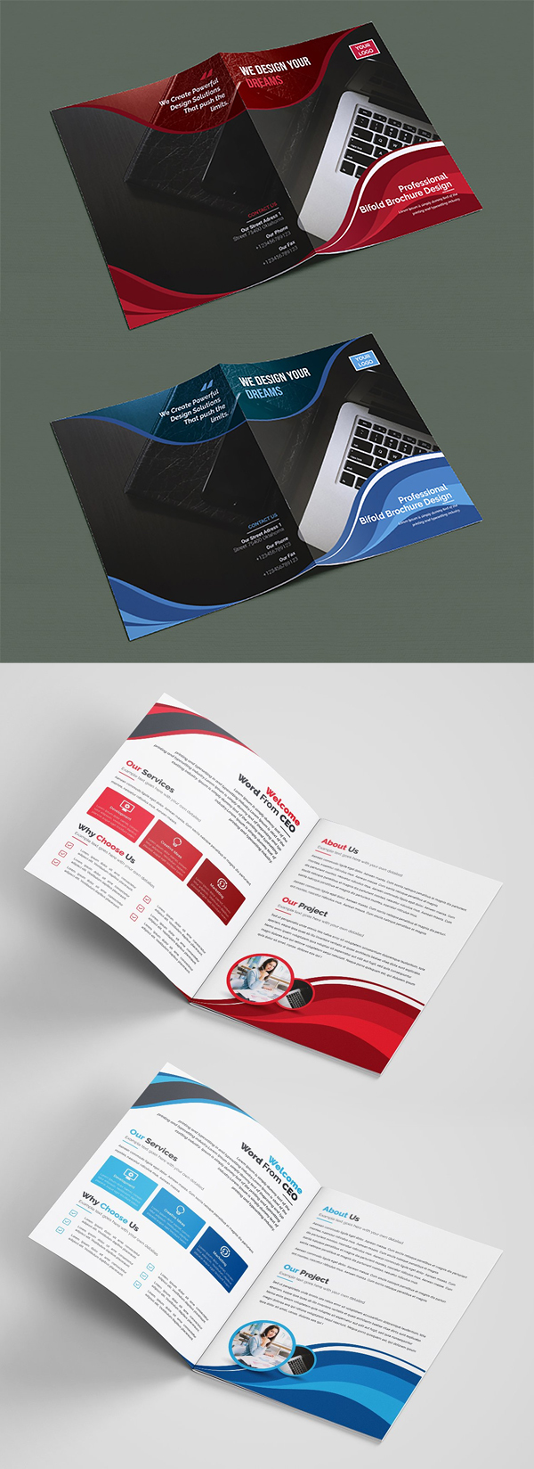 Simple Bifold Brochure Template