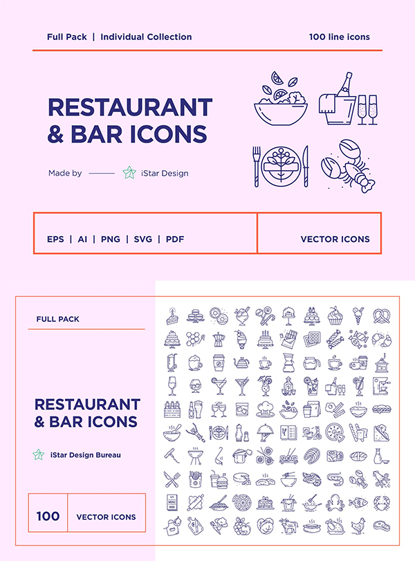 Food & Drinks Icons Set