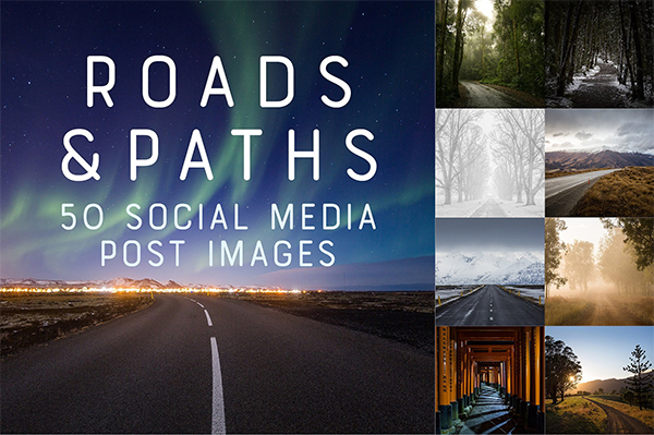 50 Social Media Backdrops - Roads