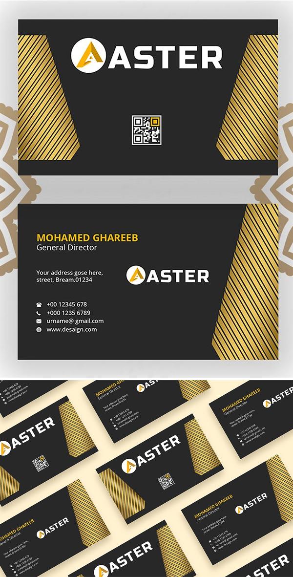 Simple Gold Business Card