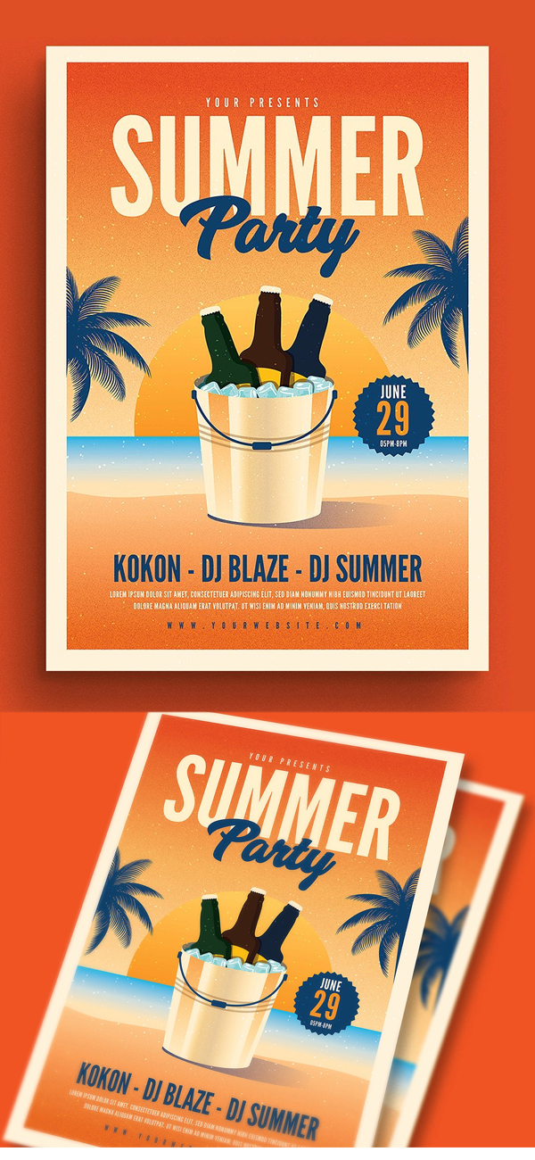 Summer Beer Party Event Flyer