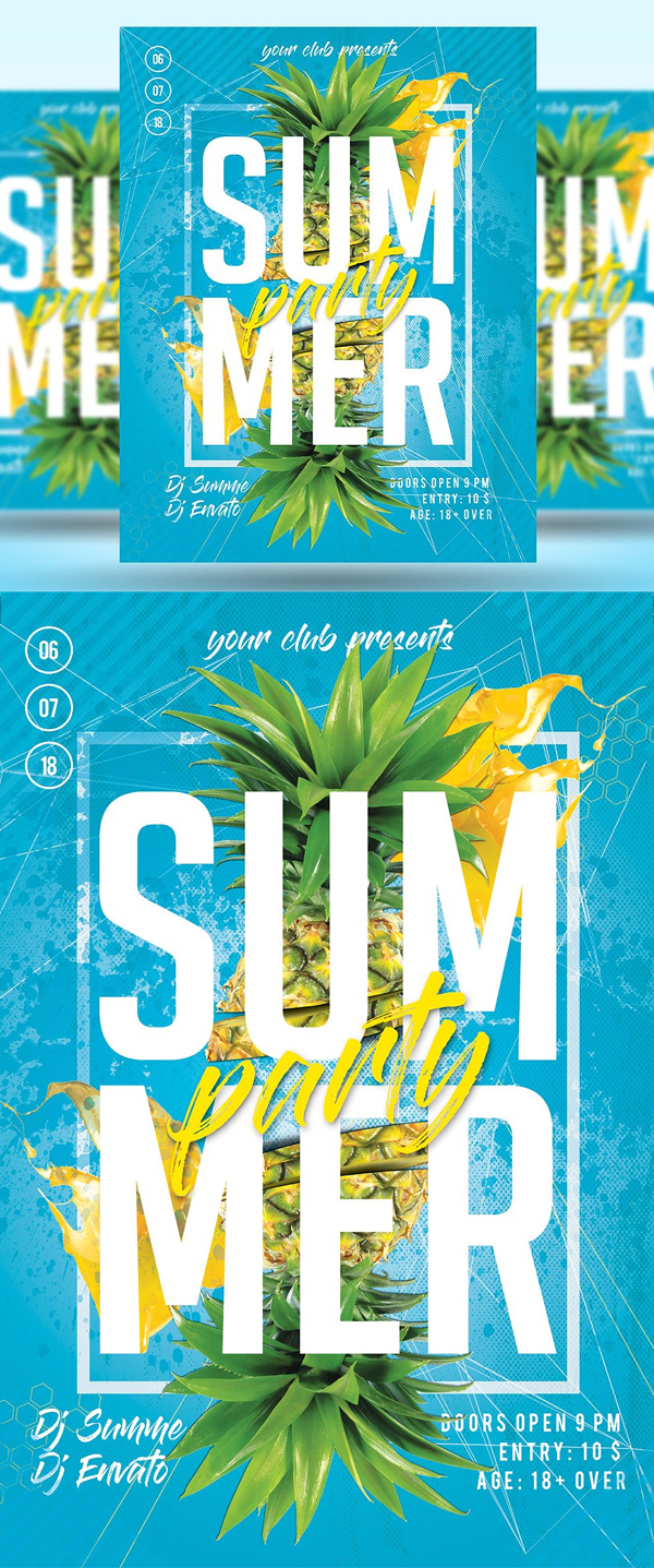 Summer Party Flyer Poster