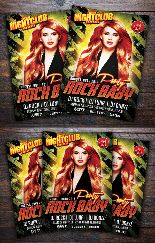 Rock Baby Party Flyer
