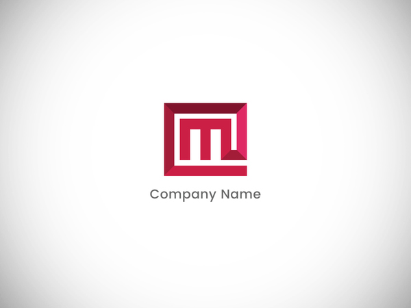 Free M Letter logo template vector