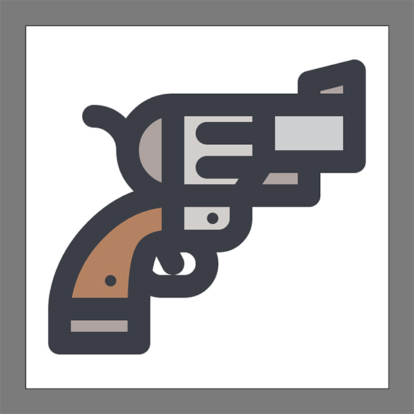 Adobe Illustrator Tutorial – How to create a Revolver Icon
