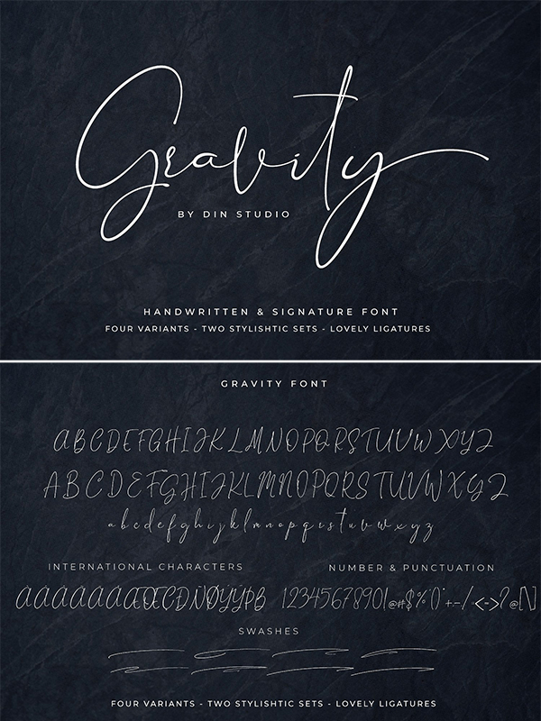 Gravity – Handwritten and Signature