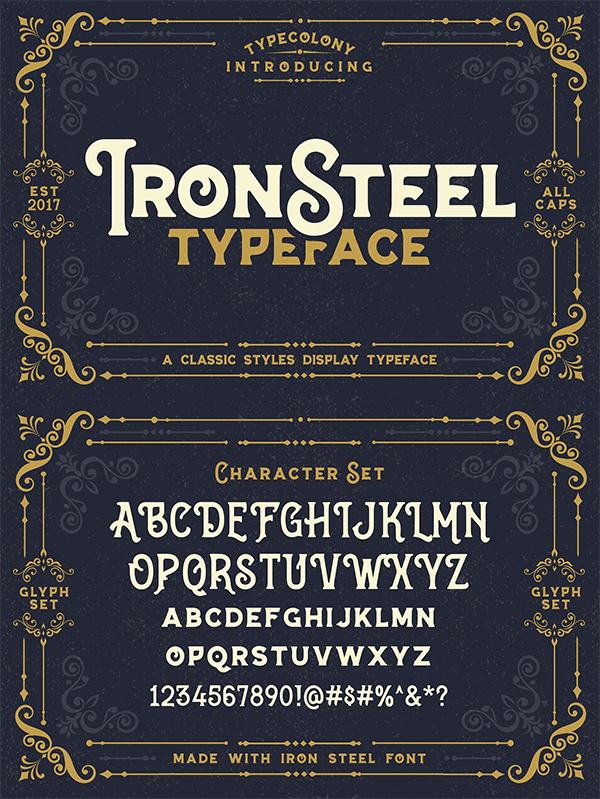 Ironsteel Display Font