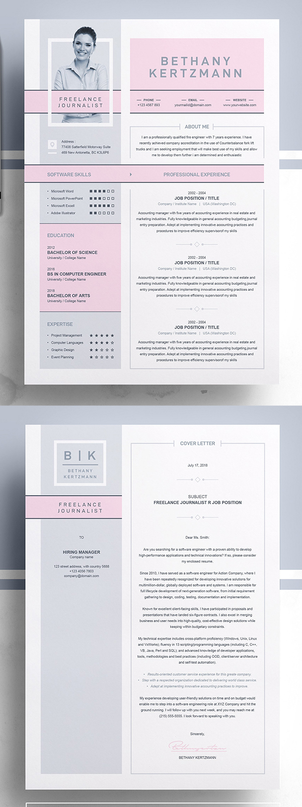 Cool & Creative CV / Resume Design