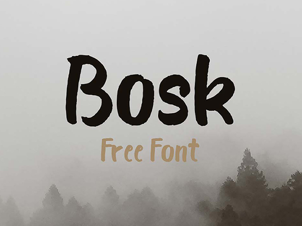 Free Bosk Brush Font