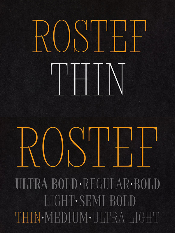 Rostef Thin Font Free Download