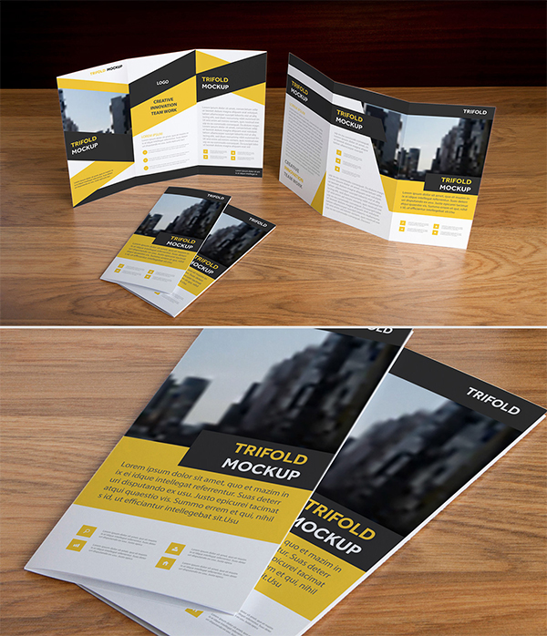 Free Tri Fold Brochure Mockup