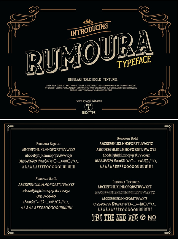 Rumoura Typeface