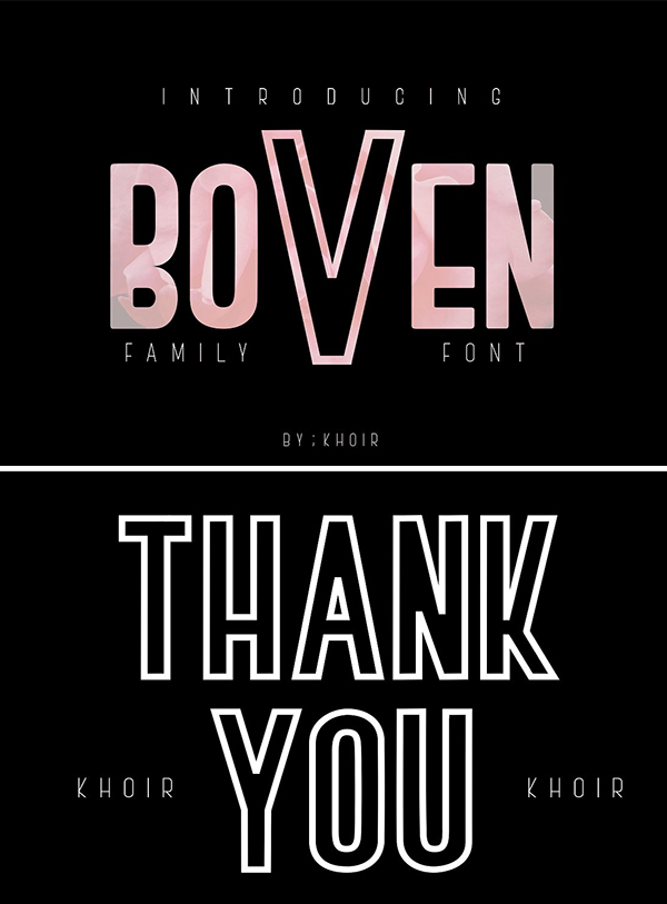 BOVEN Family Font