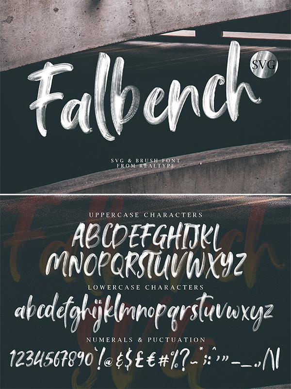Falbench SVG & Brush Font