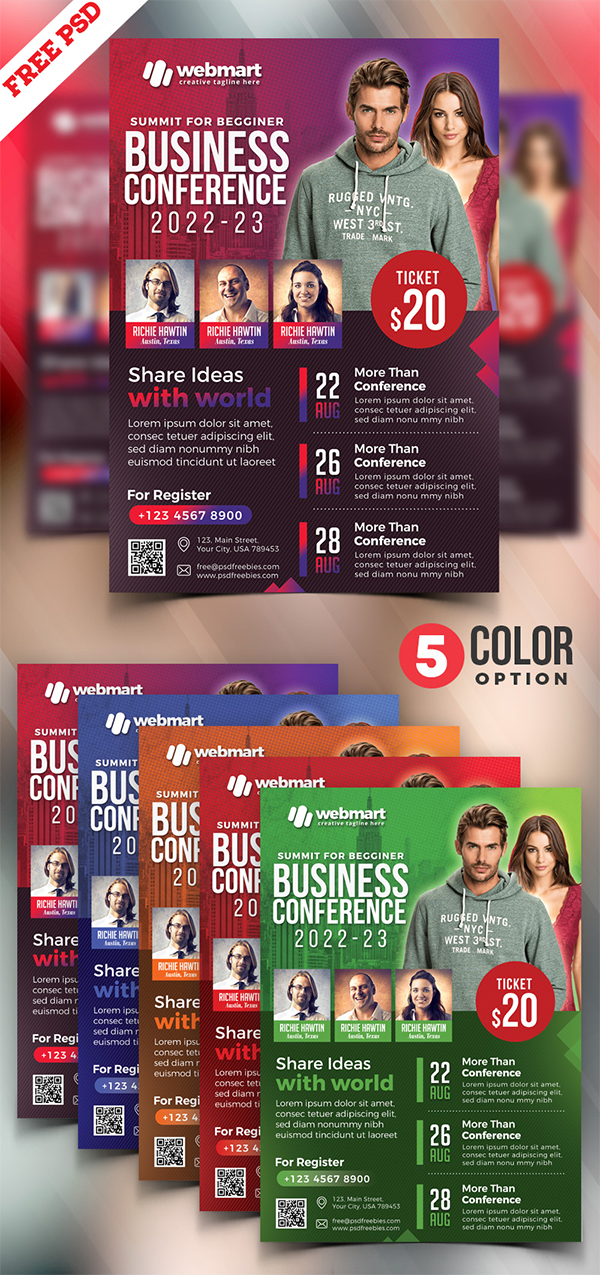 Business Conference Flyer Psd Templates