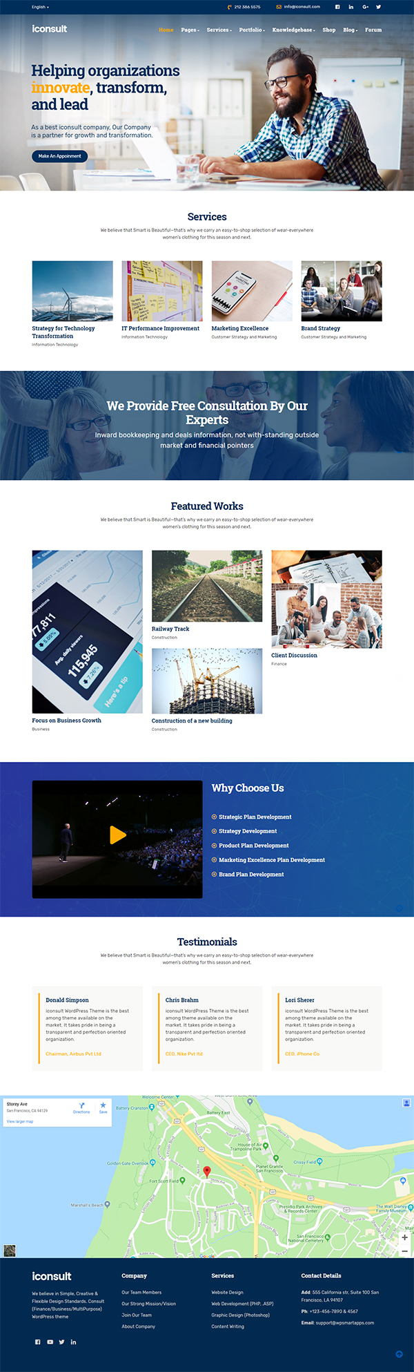 iConsult – Business, Financial Consulting WordPress Theme