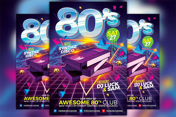 80s Club Flyer Template