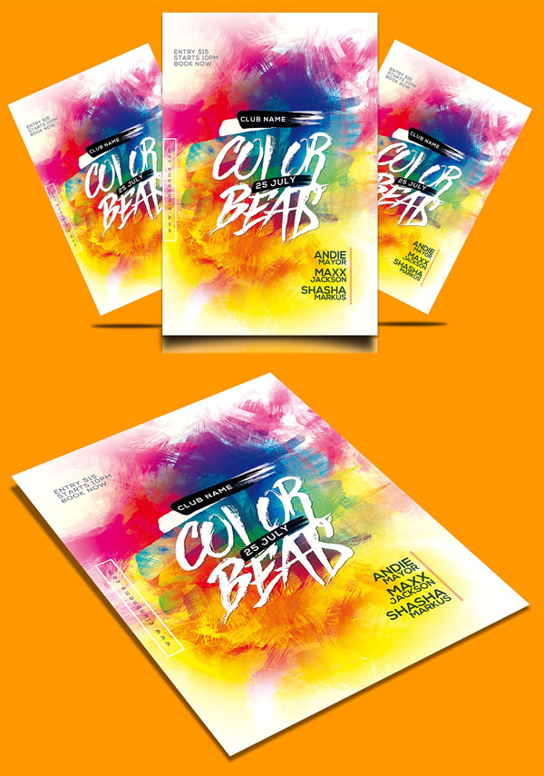 Color Beats Party Flyer