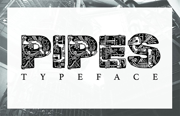 Pipes Display Font
