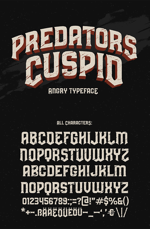 Predators Cuspid font