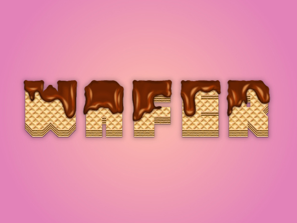How to Create a Wafer Text Effect Covered With Melted Chocolate in Adobe Illustrator
