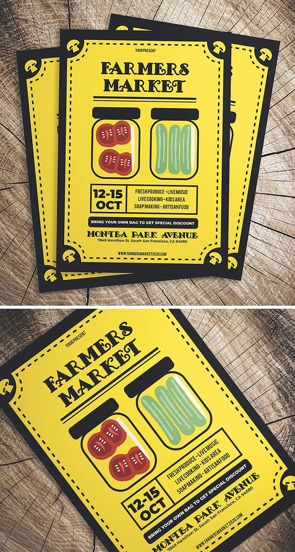 Vintage Farmers Market Flyer