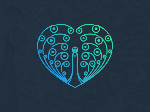 Peacock Love Logo