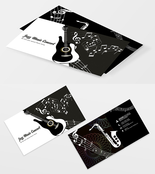 Jazz Music Business Card Template