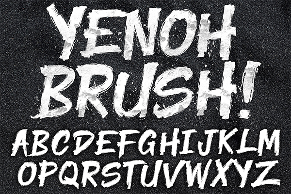 Yenoh Brush Font