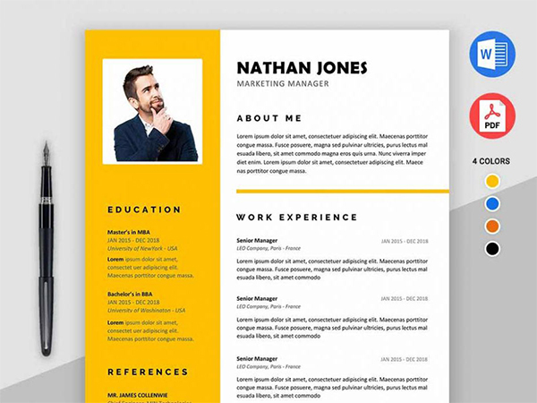 Free Modern Resume Template for MS Word