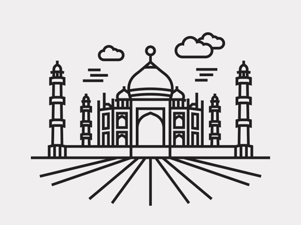 Taj Mahal Line Logo