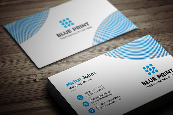 Blue Print Business Cards