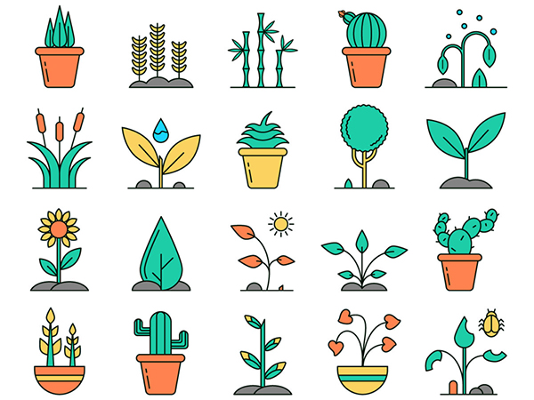 Plants Vector Free Icon Set