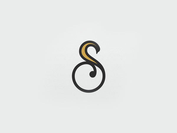 Letter S Swan Logo