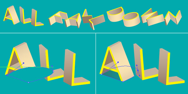 Knock ‘Em Out! Knocked Over 3D Vector Text Effect