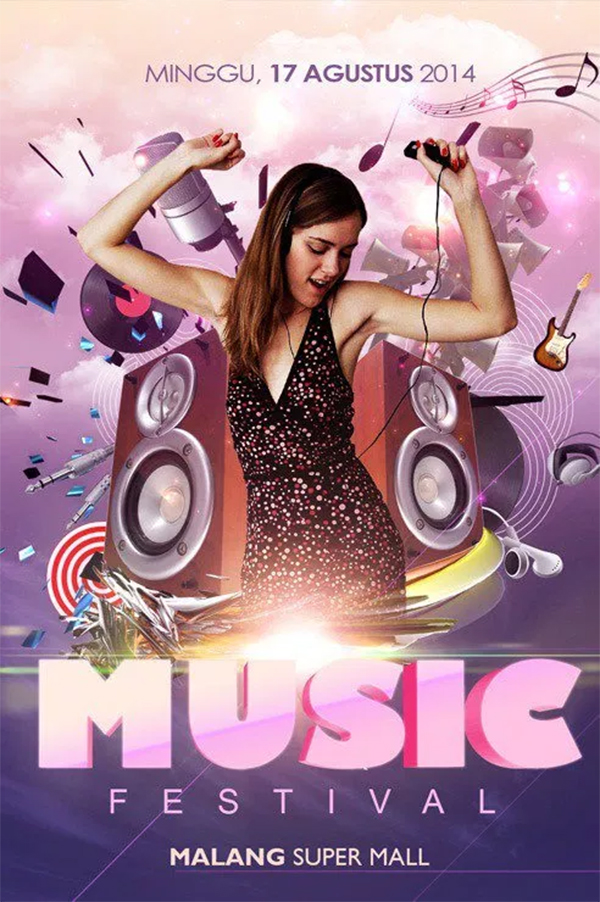 Create Groovy Music Flyer Poster with Photoshop