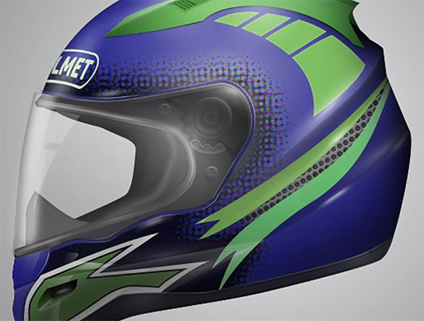 Draw Realistic Motorbike Helmet with Photoshop and Illustrator