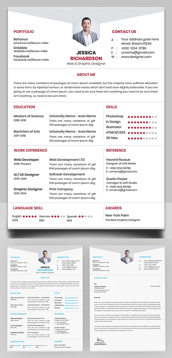 Awesome Resume And Cover Letter Design