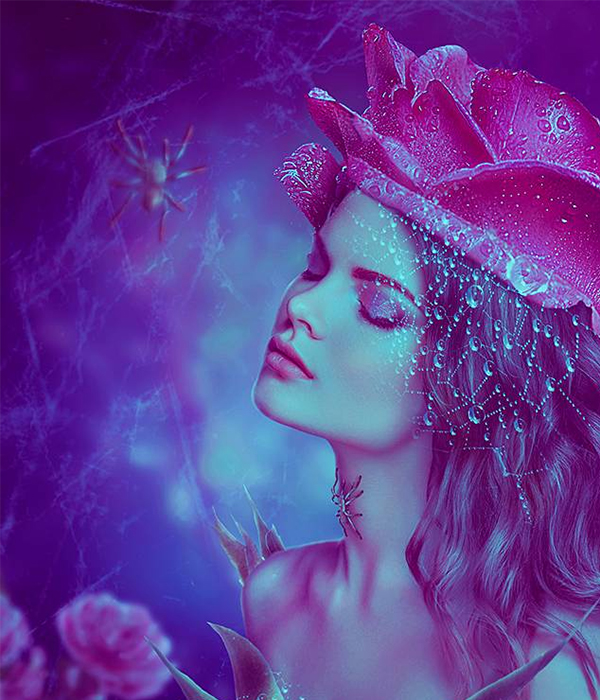 How to Create a Rose and Spider Portrait Photo Manipulation in Photoshop