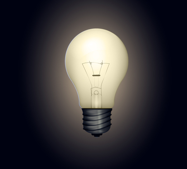 How to Creat Bright Light Bulb Vector