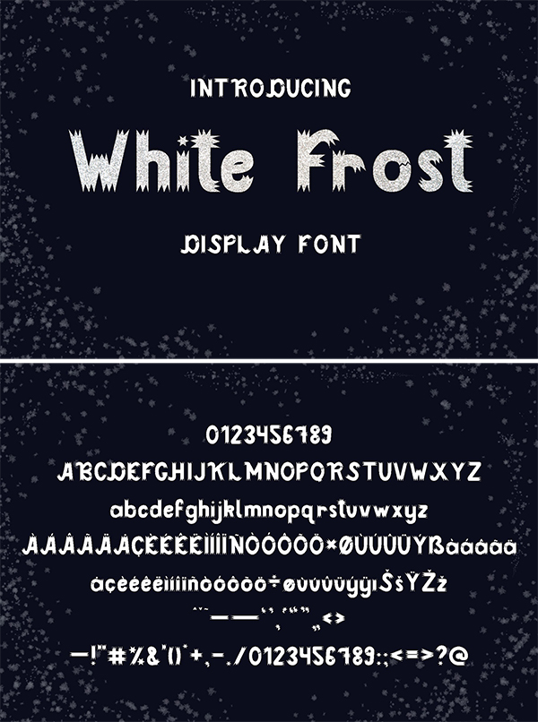 White Frost Font| Display