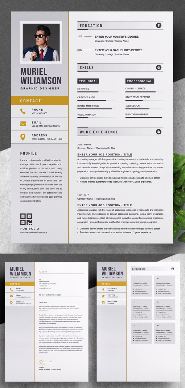 Resume Template Instant Download